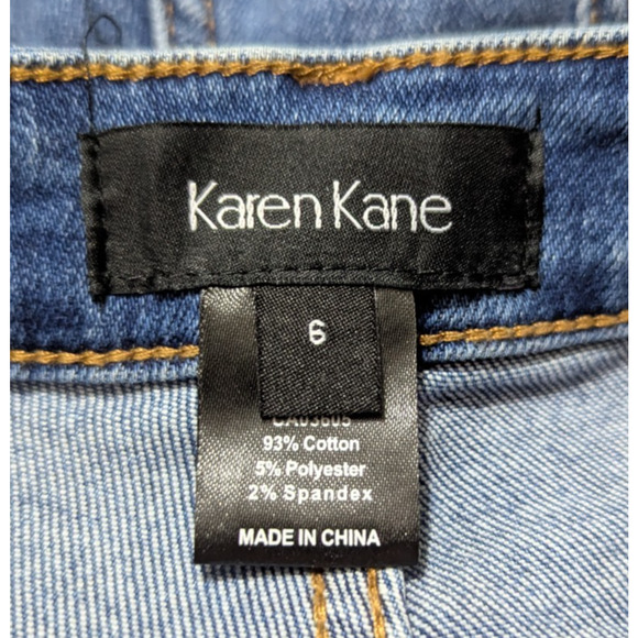 Karen Kane sz 6 denim Jeans blue stretchy high rise women 2852 - Picture 6 of 7